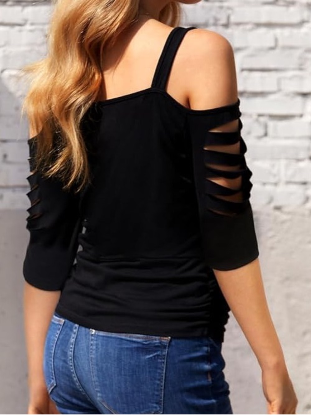 Cutout Cold Shoulder Top - Picture 4 of 10